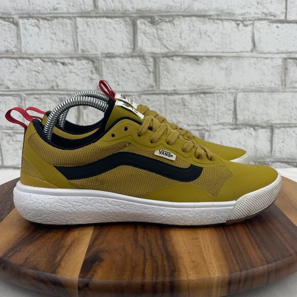 Vans Ultrarange Exo Mens 7.5 Yellow Mustard Black Skate Shoes 721356 - Picture 6 of 15